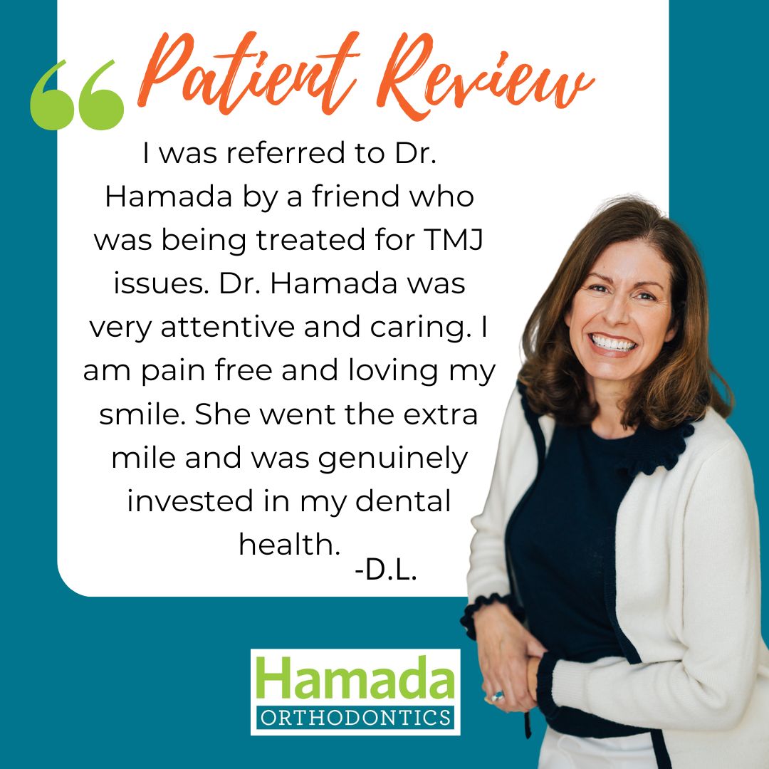 TMJ patient review at Hamada Orthodontics in Metairie - patient shares her pain-free results after treatment